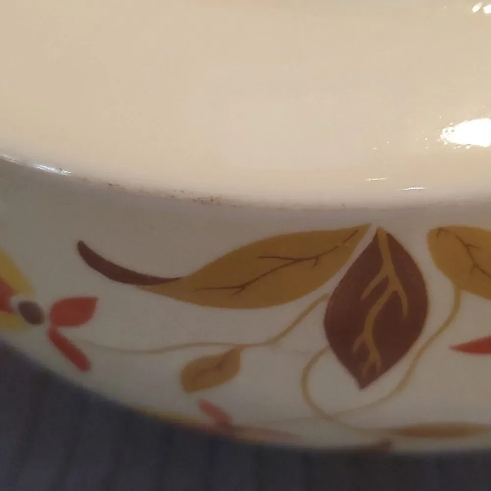 VTG Hall Jewel Tea Autumn Leaf Aladdin Teapot & Lid Mary Dunbar MCM